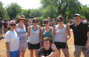 Enspire doing community service at the Community Garden 